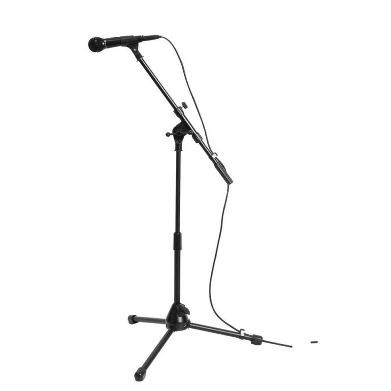 OnStage On-Stage MS7411B Short Drum/Amp Tripod Microphone Stand with Boom, Black - Image 5